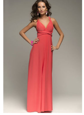 Women's  Long Dress Floor-Length Summer Backless Bandage Maxi Dress Multiway