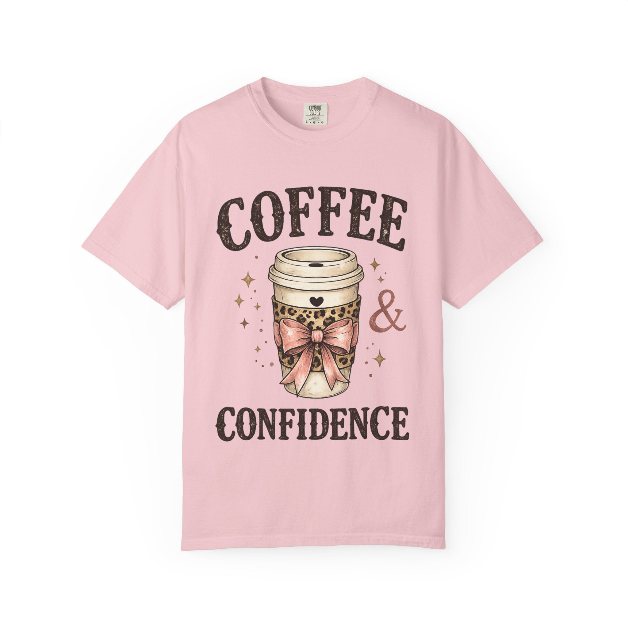Coffee & Confidence T-Shirt — Cute Coffee Cup Graphic Tee