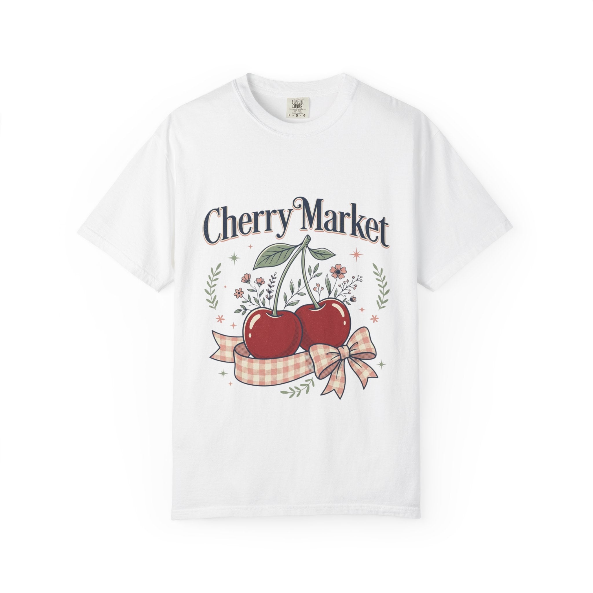 Cherry Market cherries T-shirt | vintage fruit market design