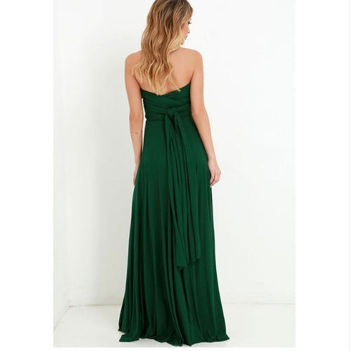 Women's  Long Dress Floor-Length Summer Backless Bandage Maxi Dress Multiway