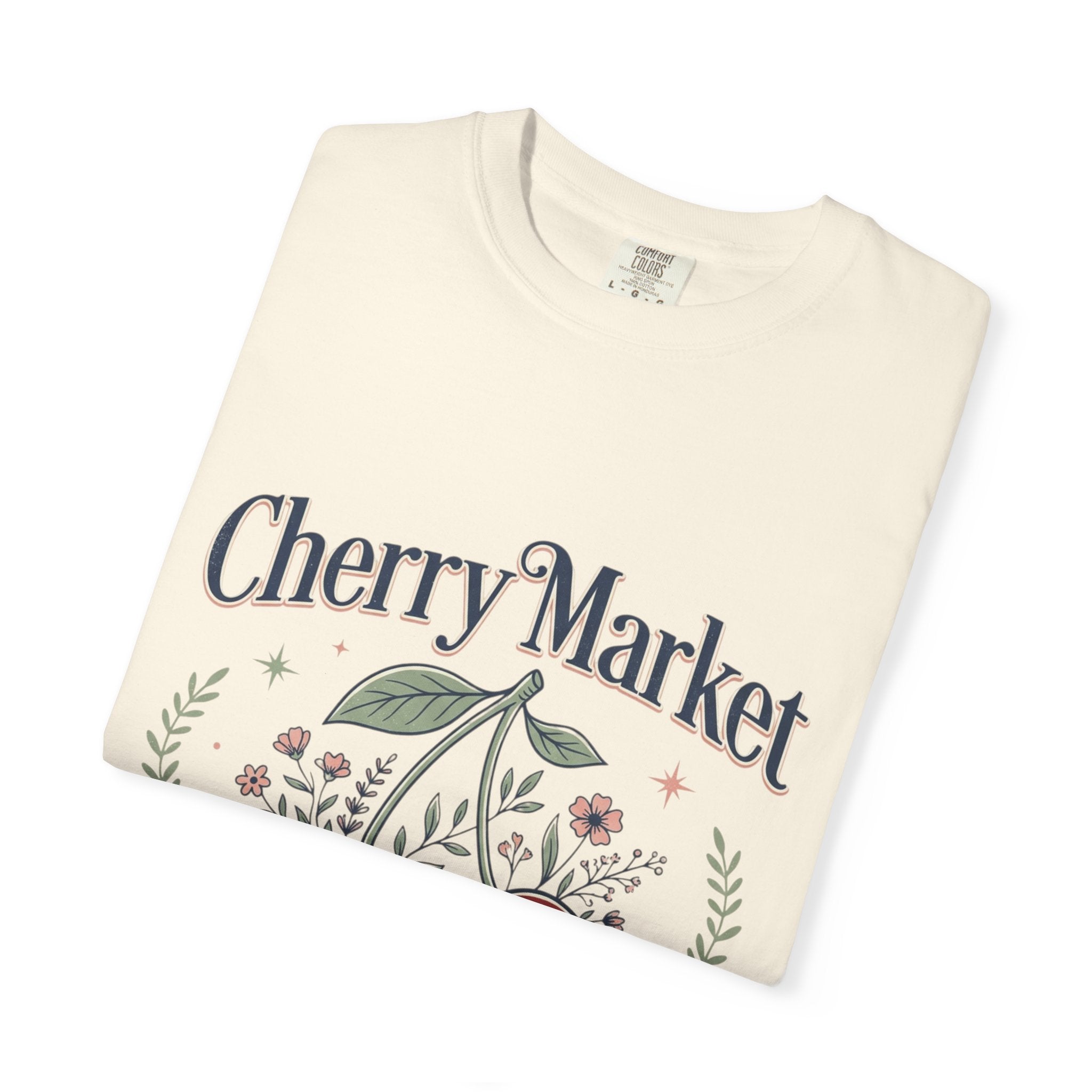 Cherry Market cherries T-shirt | vintage fruit market design