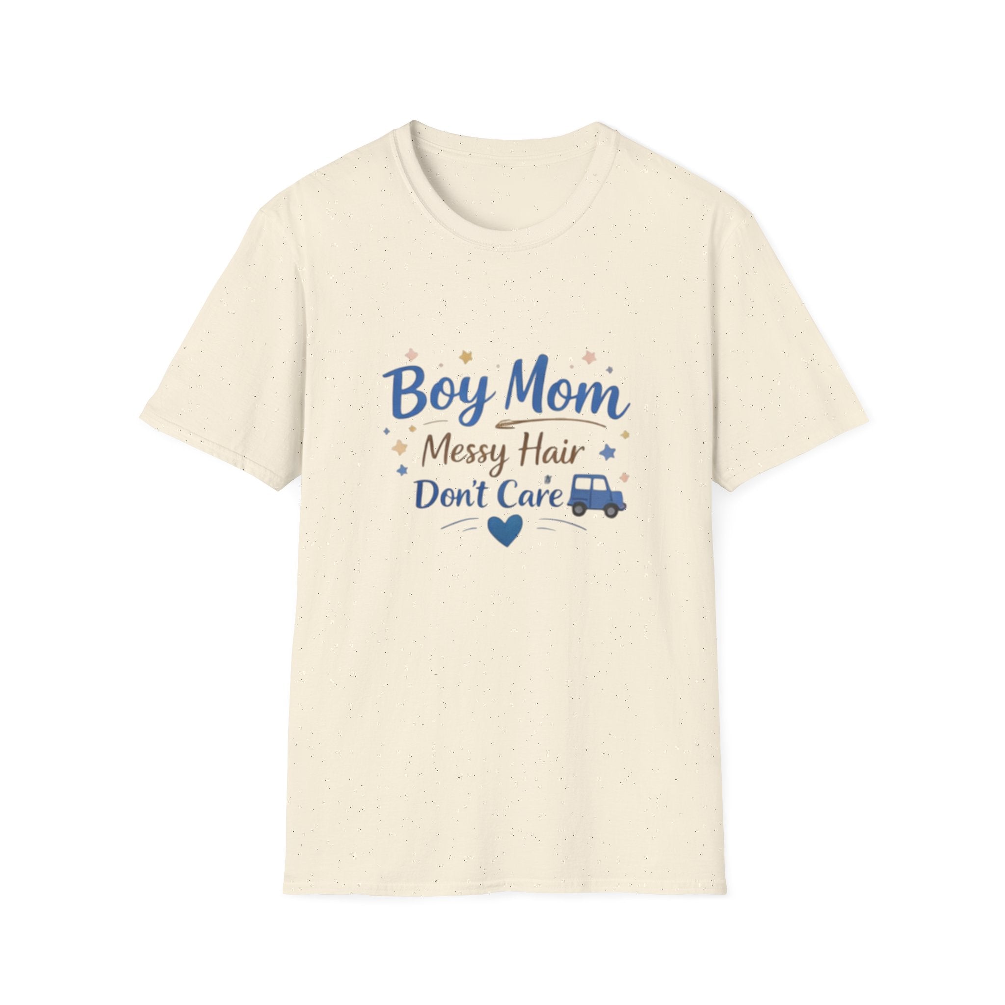 Boy Mom T-Shirt – "Boy Mom Messy Hair Don’t Care" Casual Mom Shirt