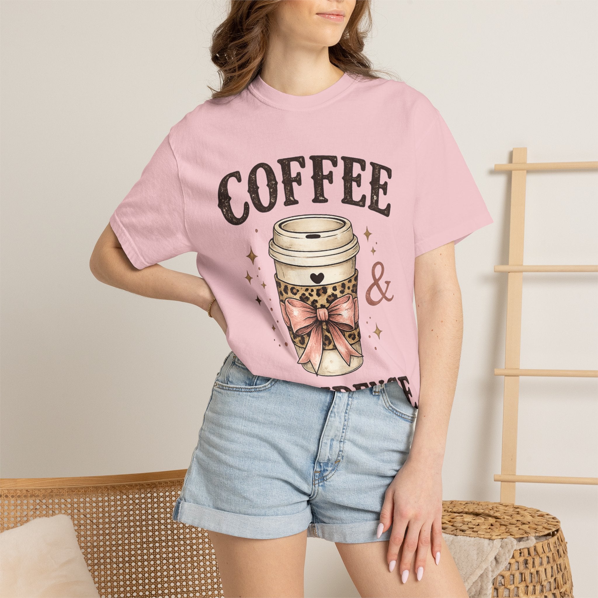 Coffee & Confidence T-Shirt — Cute Coffee Cup Graphic Tee