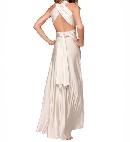 Women's  Long Dress Floor-Length Summer Backless Bandage Maxi Dress Multiway