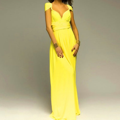 Women's  Long Dress Floor-Length Summer Backless Bandage Maxi Dress Multiway