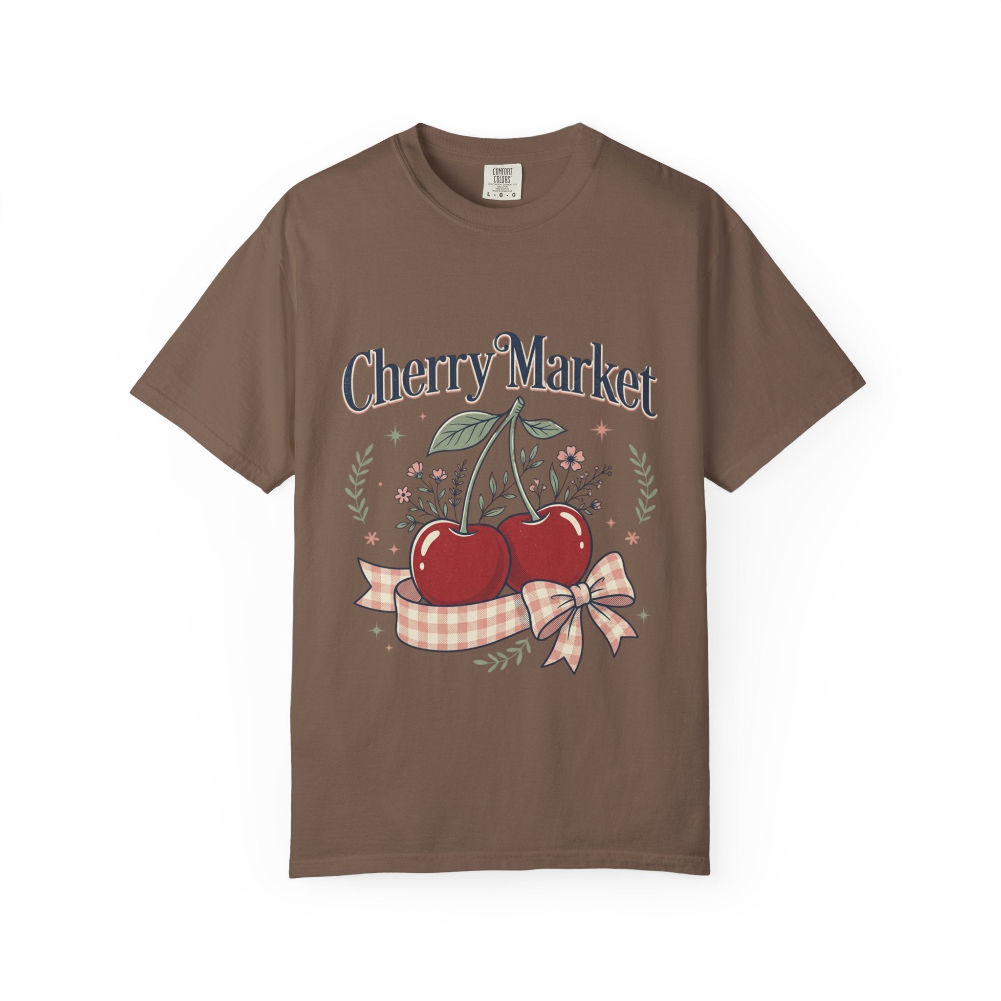 Cherry Market cherries T-shirt | vintage fruit market design