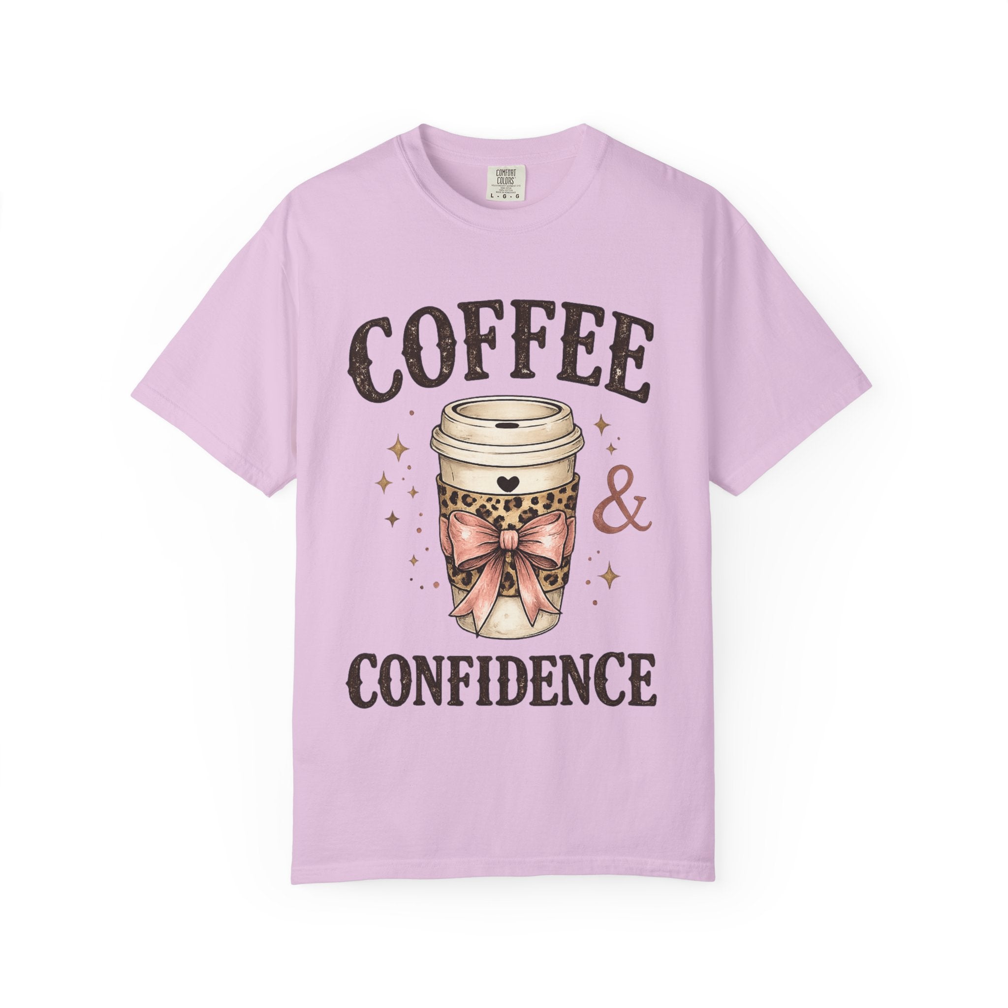 Coffee & Confidence T-Shirt — Cute Coffee Cup Graphic Tee