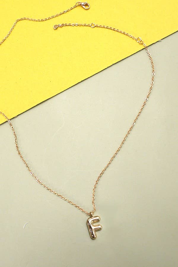 BALLOON BUBBLE PERSONALIZED INITIAL NECKLACE | 80N108