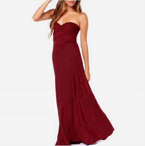 Women's  Long Dress Floor-Length Summer Backless Bandage Maxi Dress Multiway