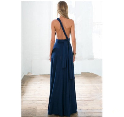 Women's  Long Dress Floor-Length Summer Backless Bandage Maxi Dress Multiway