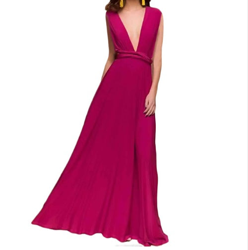 Women's  Long Dress Floor-Length Summer Backless Bandage Maxi Dress Multiway