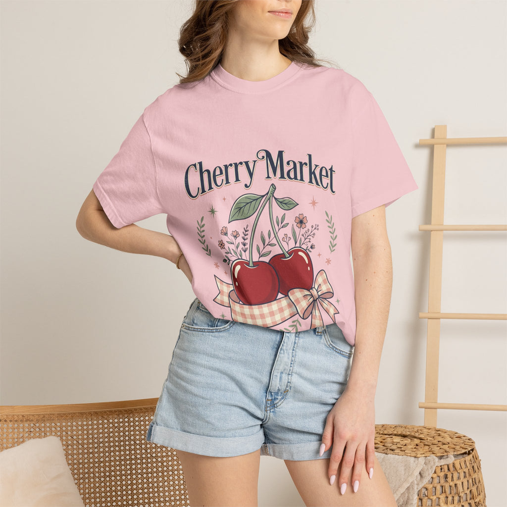 Cherry Market cherries T-shirt | vintage fruit market design
