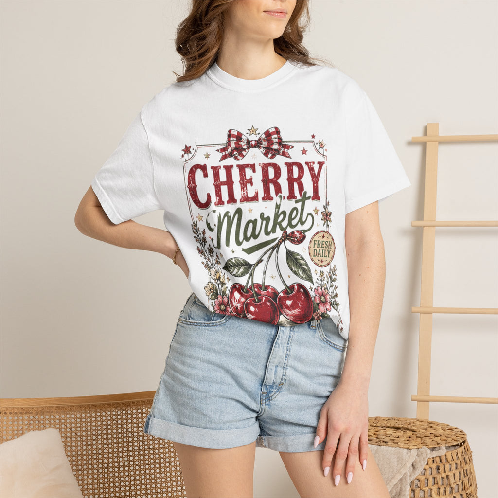 Cherry Market T-Shirt — Sweet Picked Vintage Fruit Graphic Tee