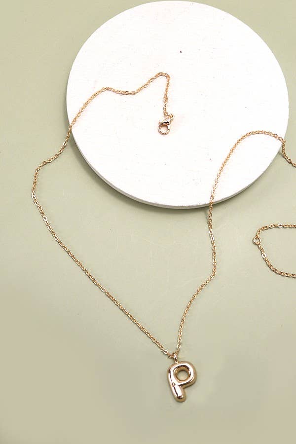 BALLOON BUBBLE PERSONALIZED INITIAL NECKLACE | 80N108