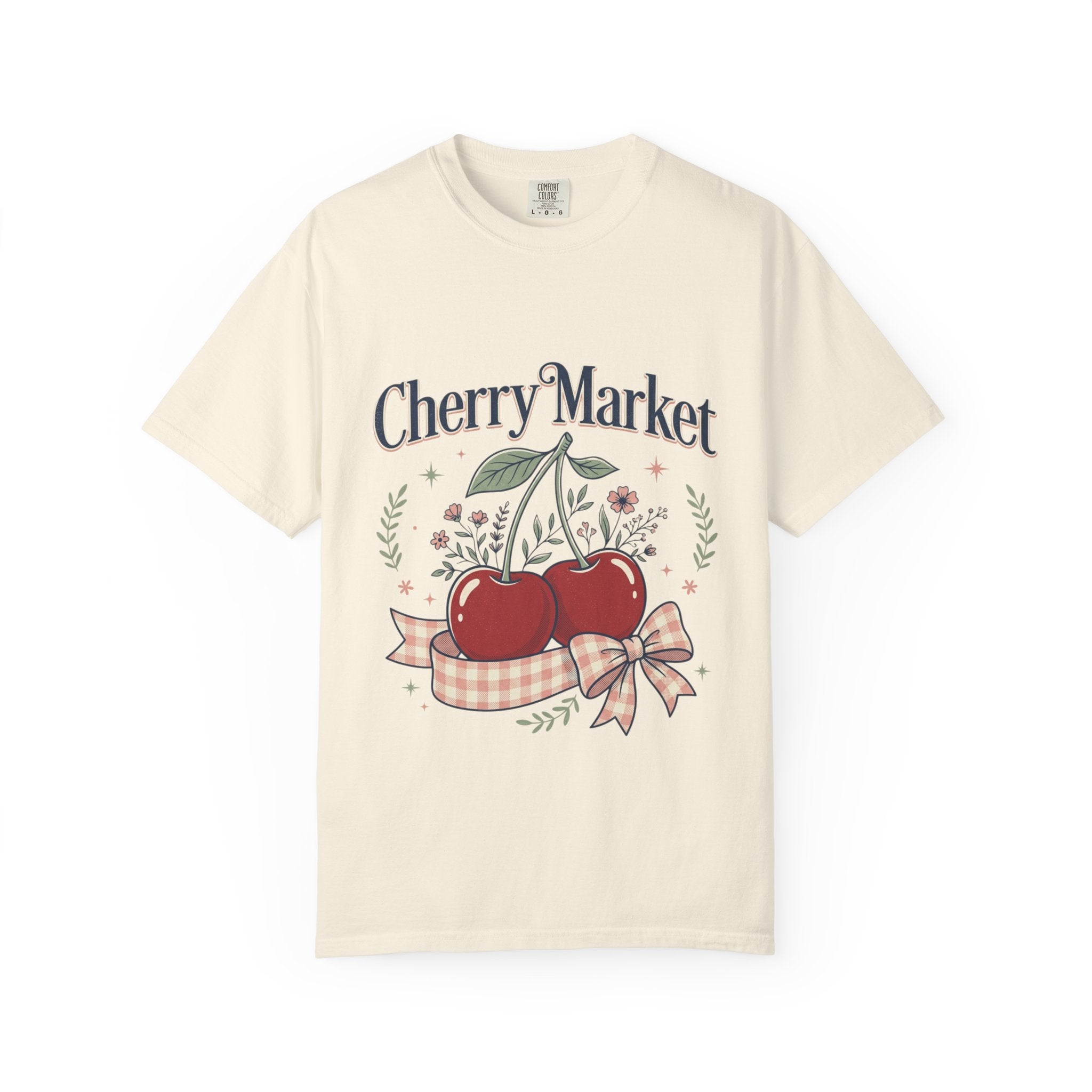 Cherry Market cherries T-shirt | vintage fruit market design