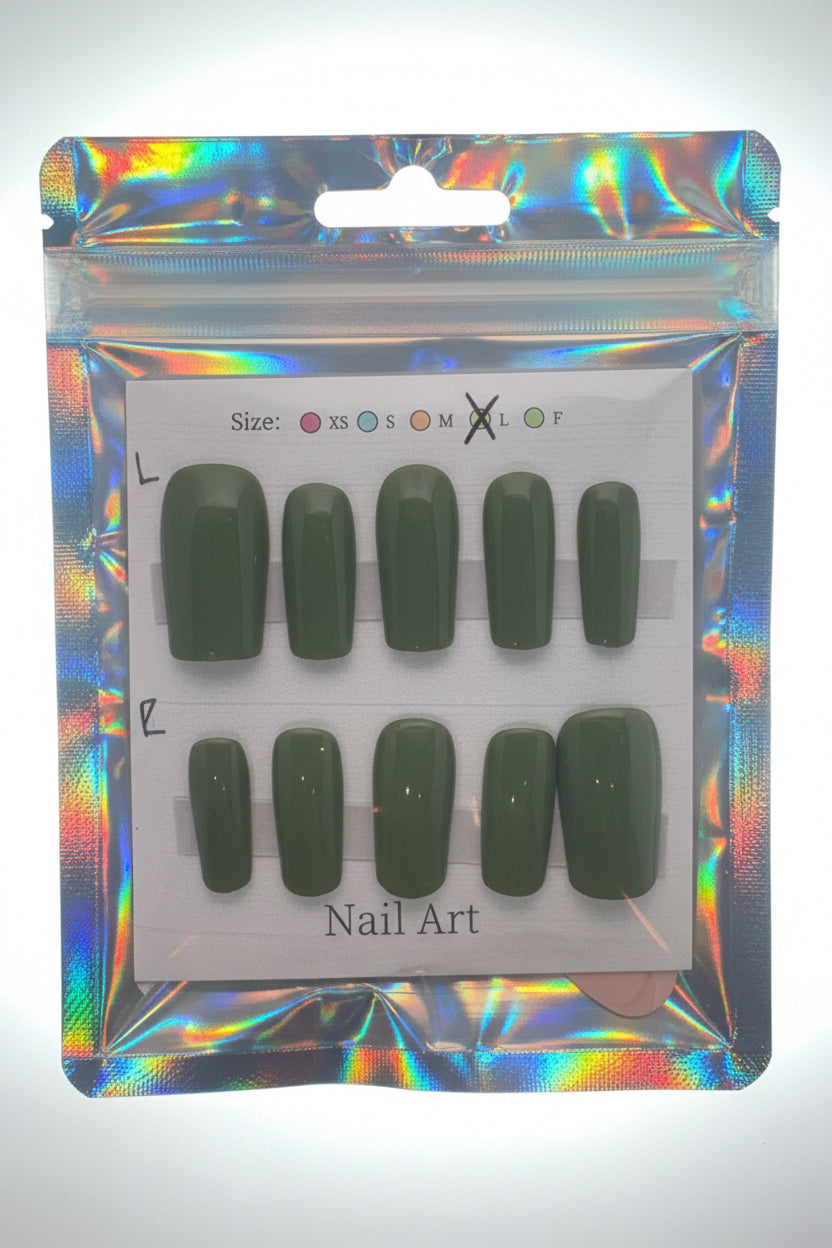 Olive You Press-On Nail Set – Large