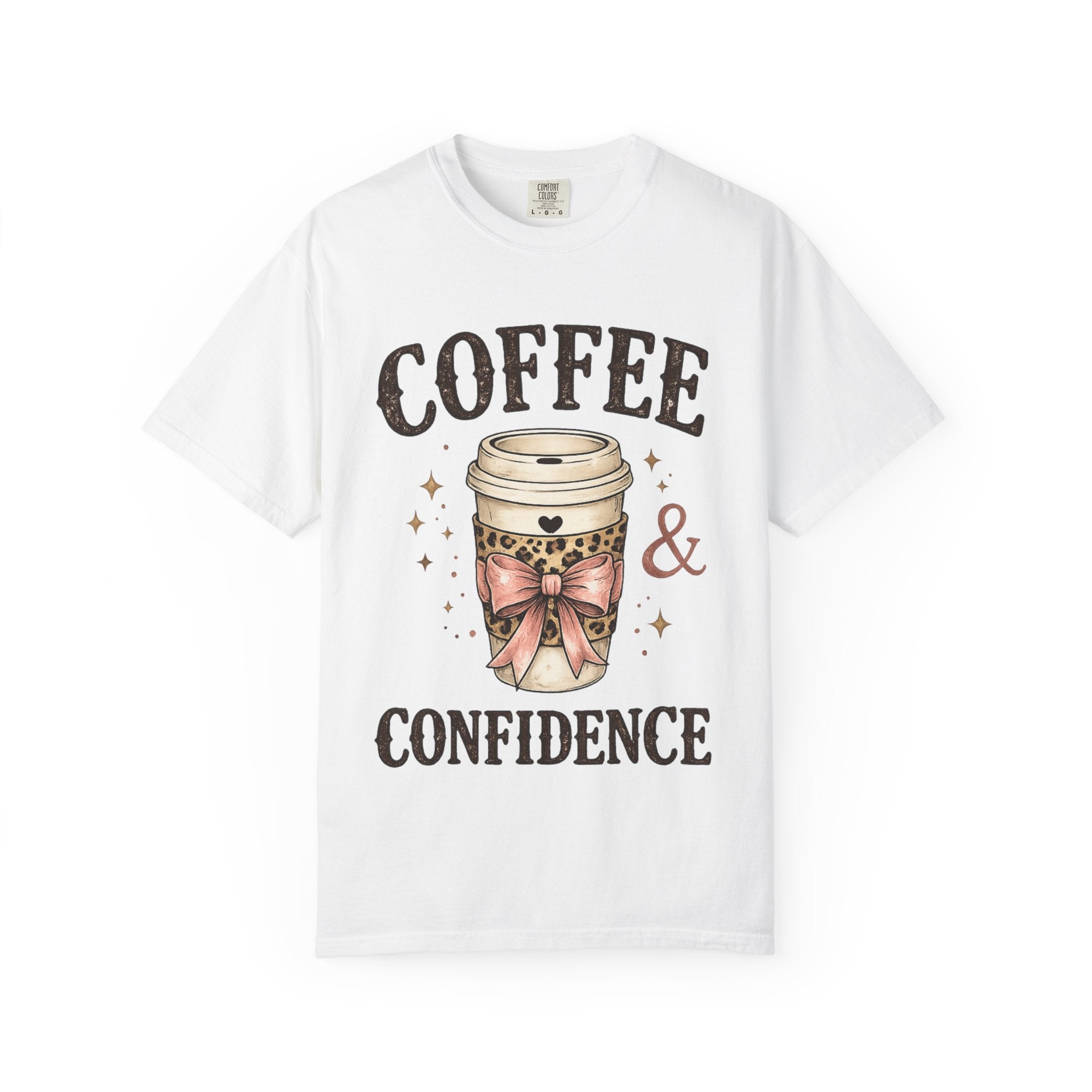 Coffee & Confidence T-Shirt — Cute Coffee Cup Graphic Tee
