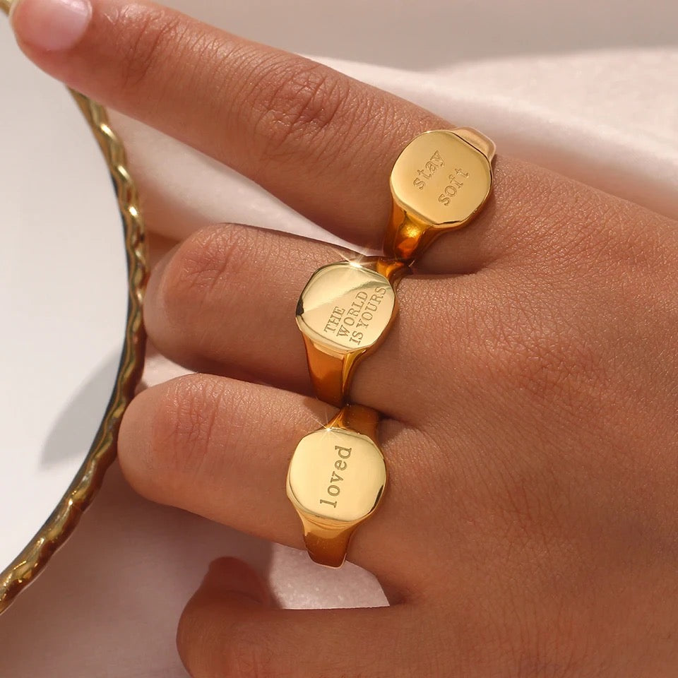 Inspiring words rings