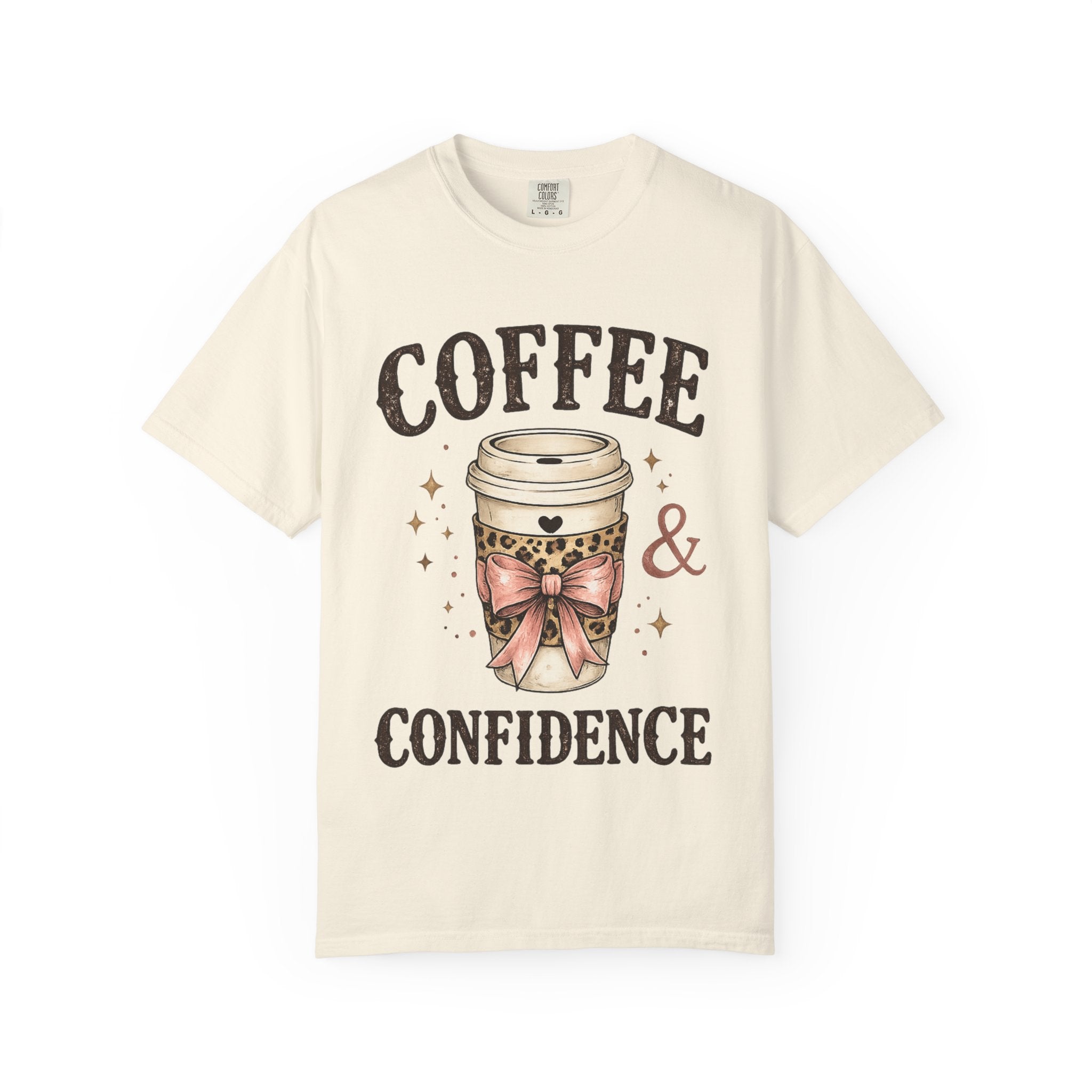 Coffee & Confidence T-Shirt — Cute Coffee Cup Graphic Tee