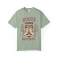 Boots Bows Bonfires T-Shirt — Western Cowgirl Graphic Tee