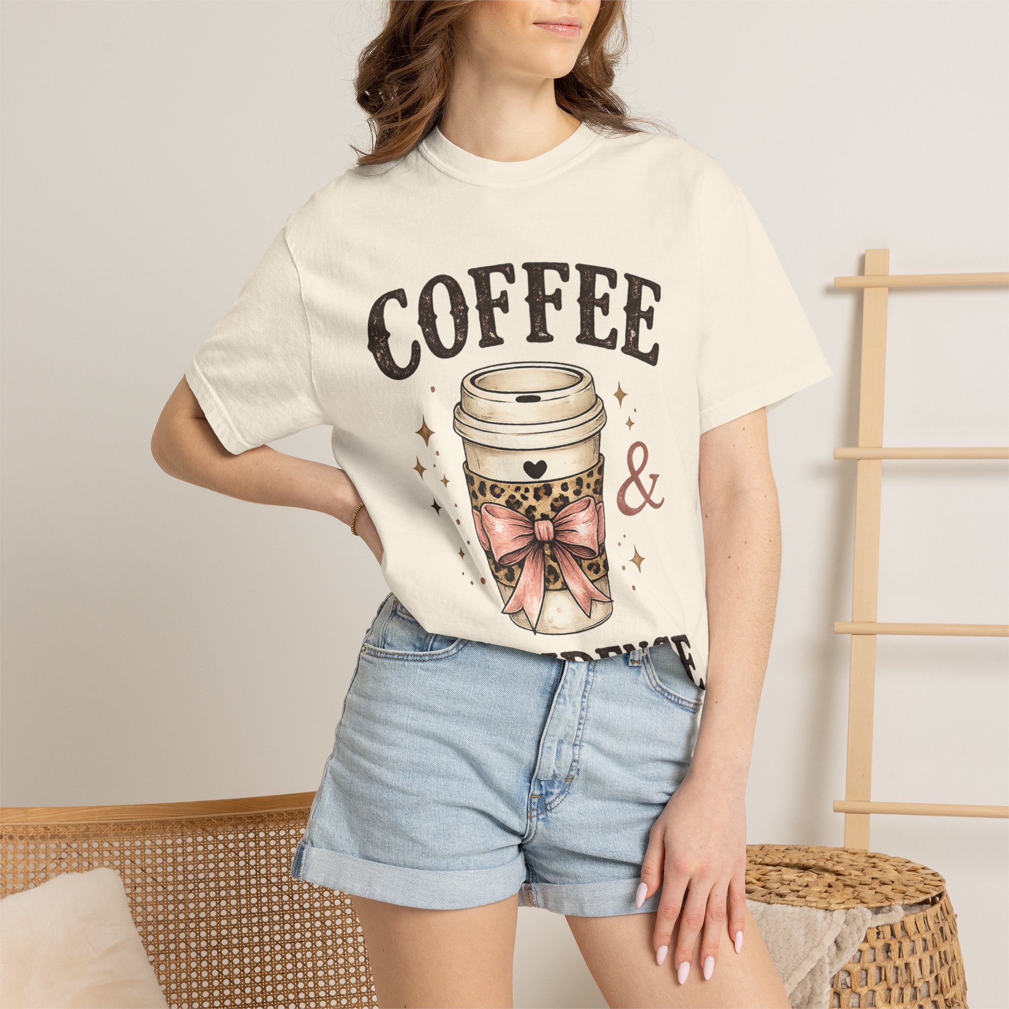 Coffee & Confidence T-Shirt — Cute Coffee Cup Graphic Tee