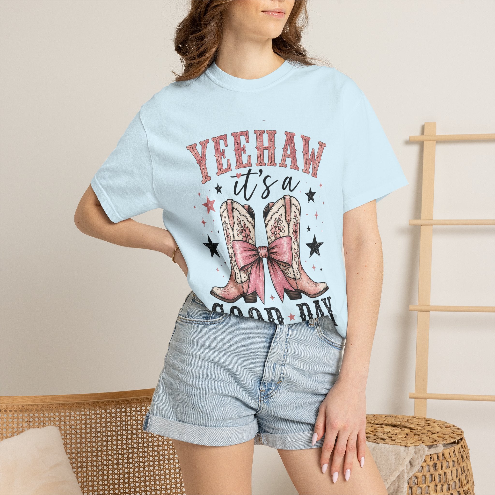 Cowgirl Tee — "Yeehaw It's a Good Day" Graphic T-Shirt