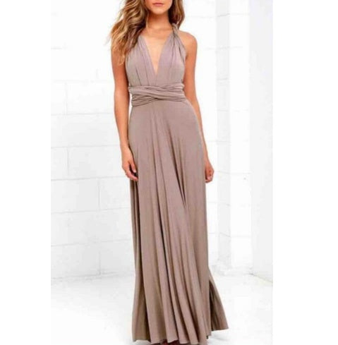 Women's  Long Dress Floor-Length Summer Backless Bandage Maxi Dress Multiway