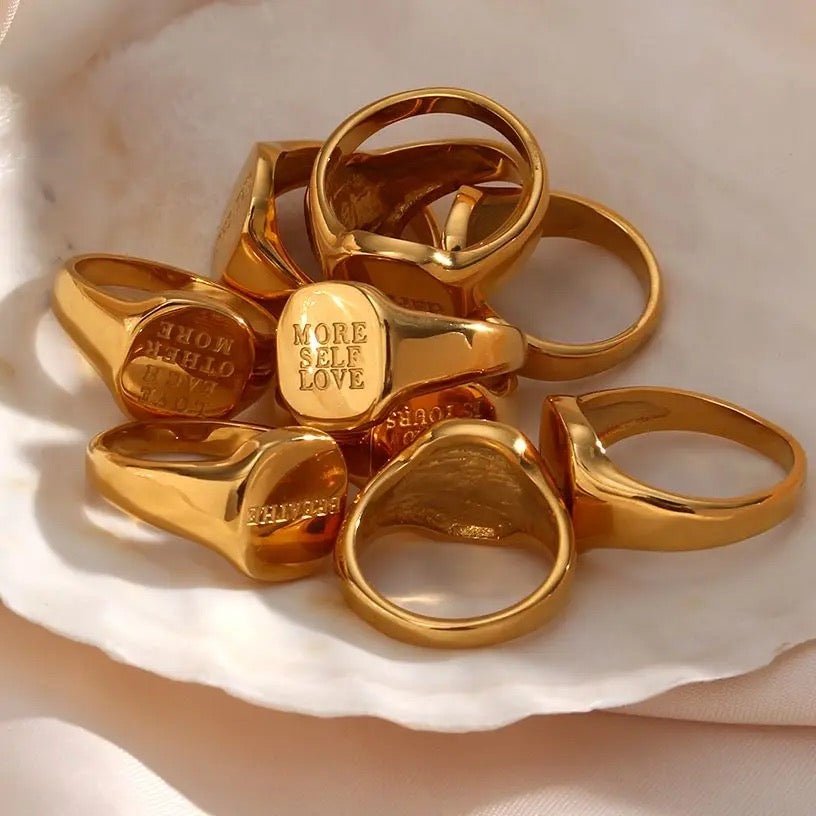 Inspiring words rings