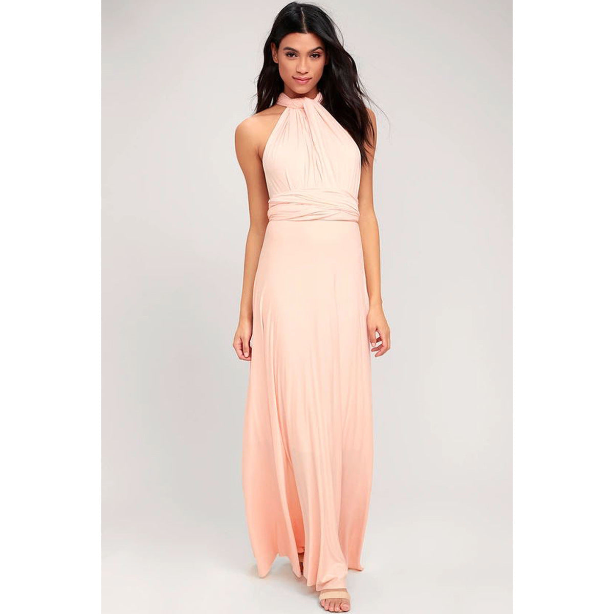 Women's  Long Dress Floor-Length Summer Backless Bandage Maxi Dress Multiway