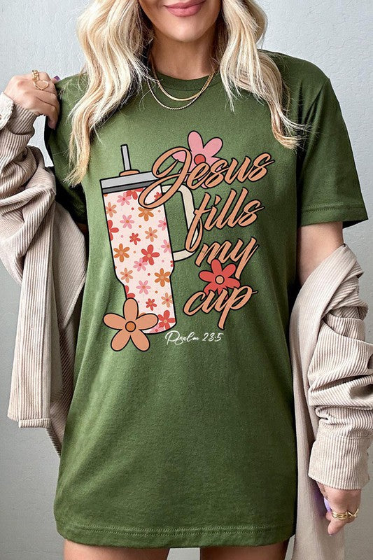 Jesus Fills My Cup Graphic Tee T-Shirt