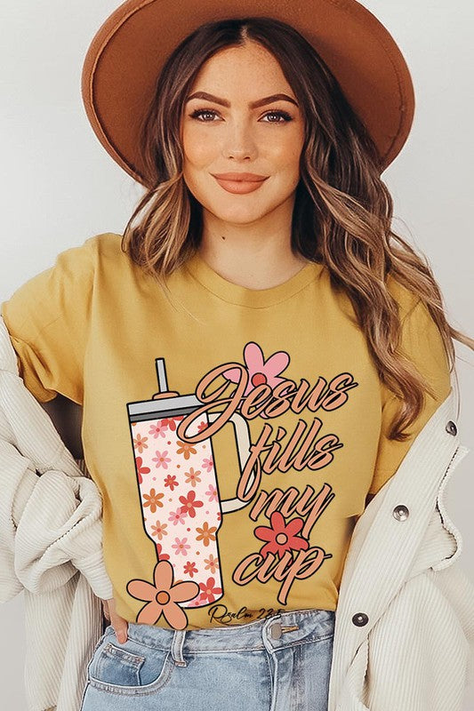 Jesus Fills My Cup Graphic Tee T-Shirt