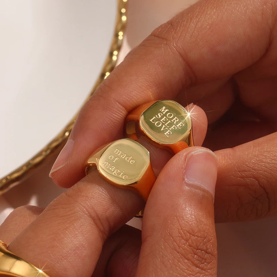 Inspiring words rings