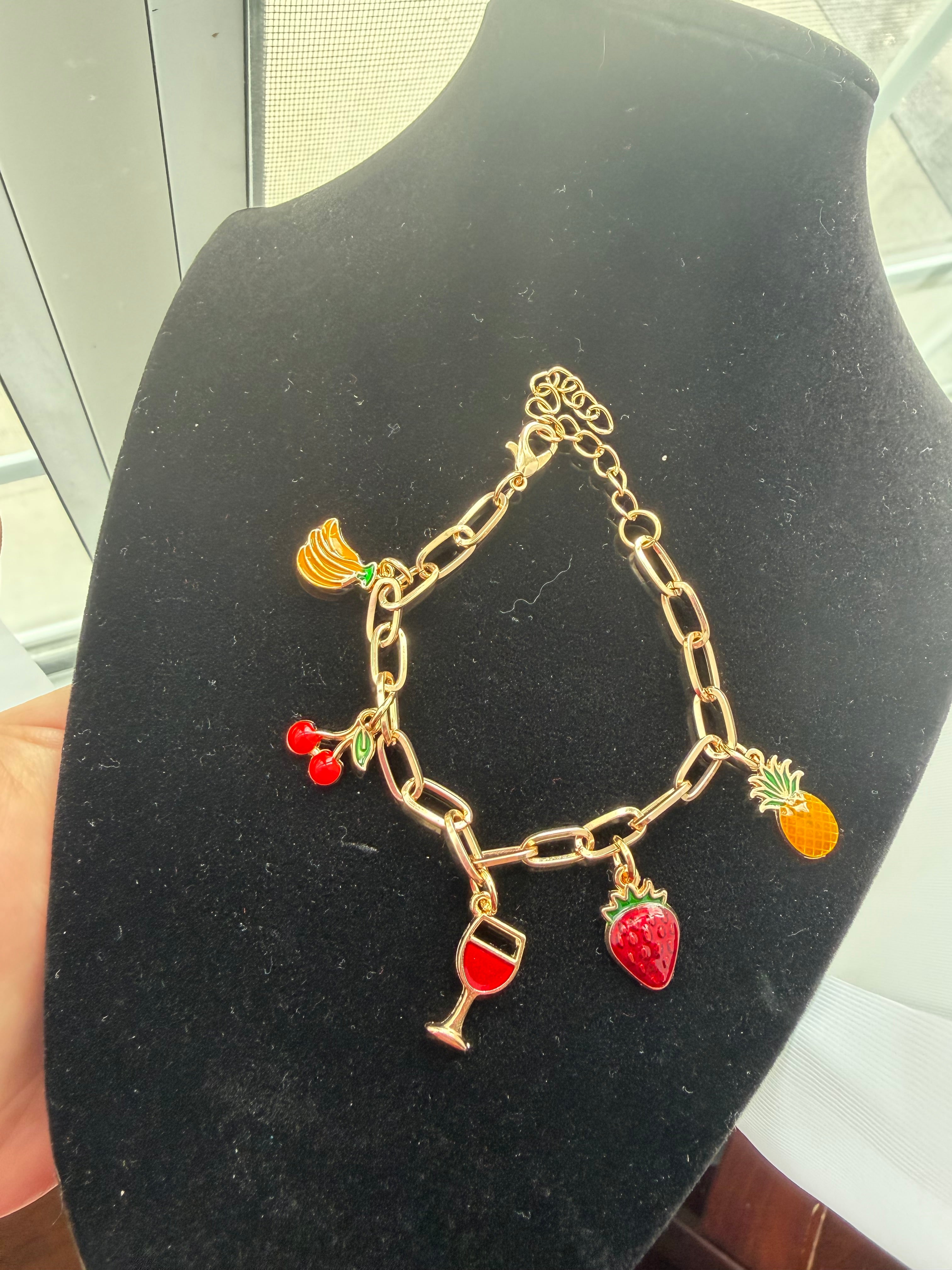Summer Sips Charm Bracelet