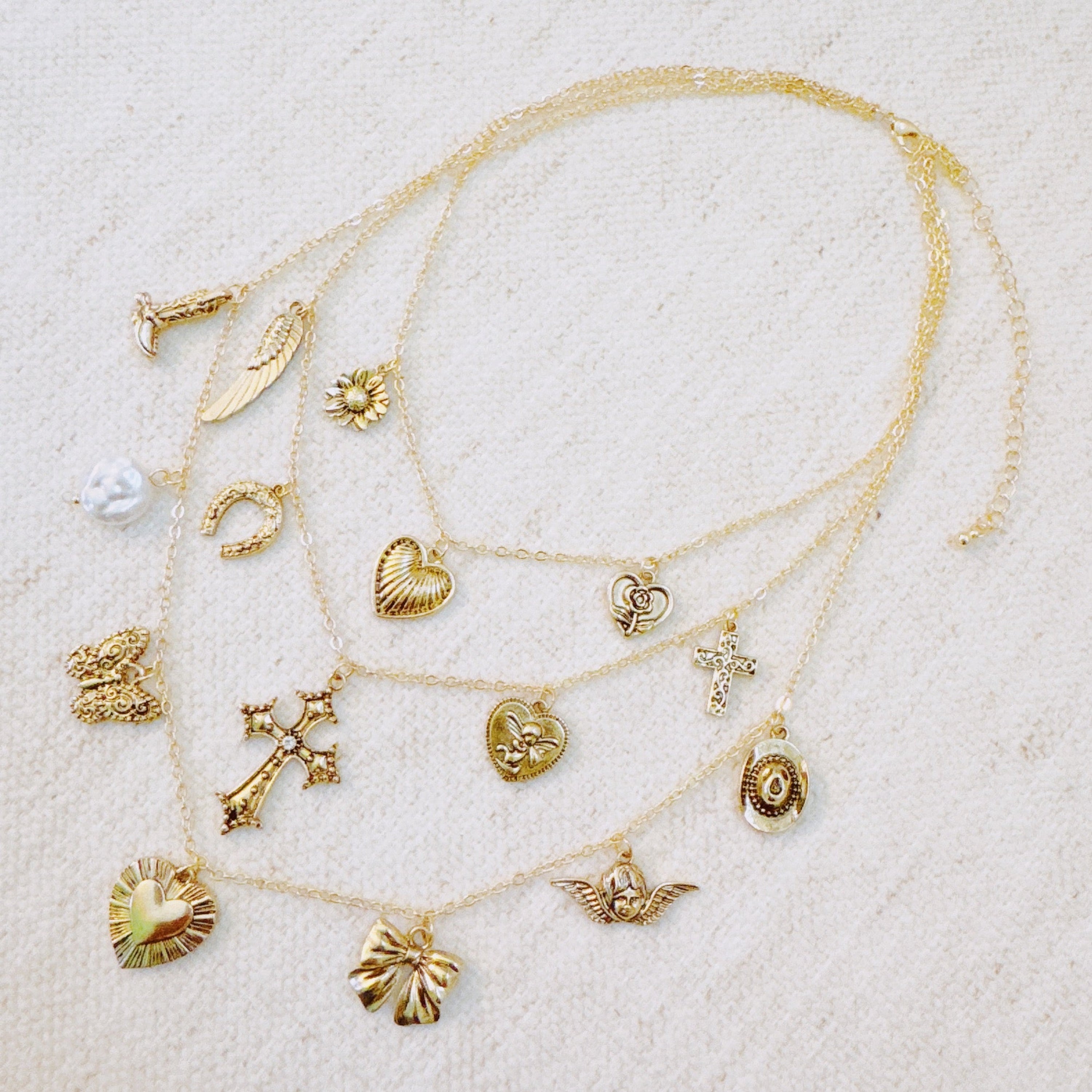 Vintage Charm Triple Layered Necklace