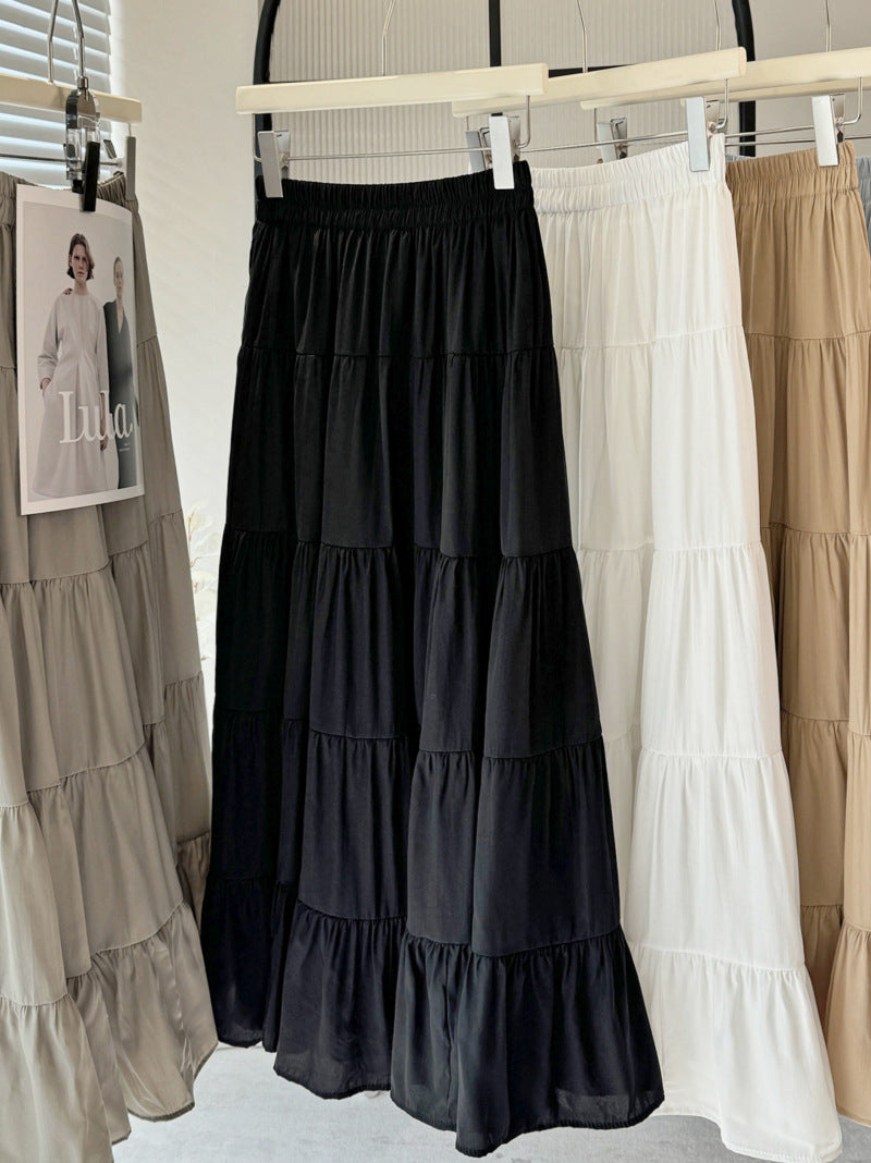 Womens High-Waisted Slimming A-Line Midi Skirt