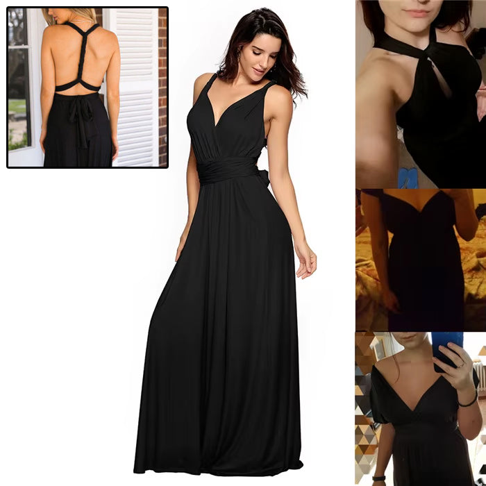 Women's  Long Dress Floor-Length Summer Backless Bandage Maxi Dress Multiway